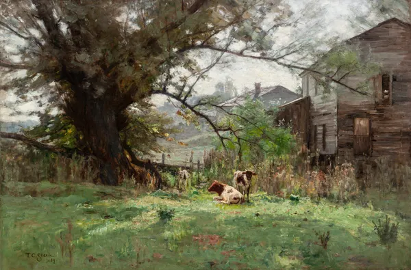 Morning–Old Schofield’s Mill av Theodore Clement Steele