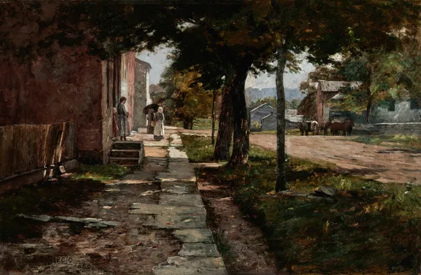 Street in Vernon av Theodore Clement Steele