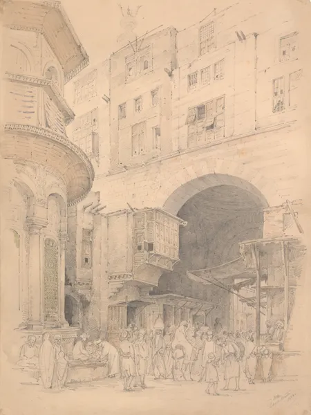 Street scene, Cairo av Harald Conrad Stilling