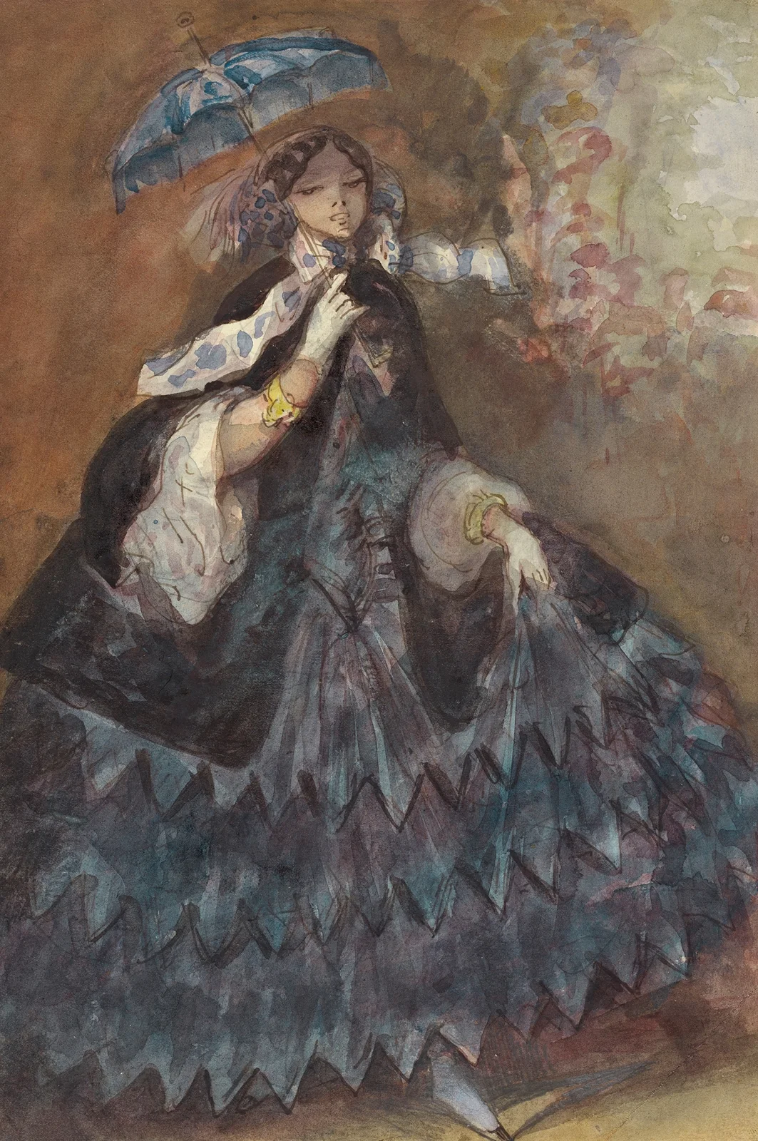 Woman with a Parasol av Constantin Guys