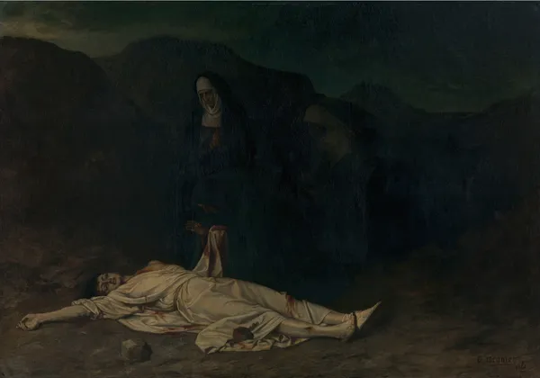 Saint Stephen as a Martyr av Constantin Meunier