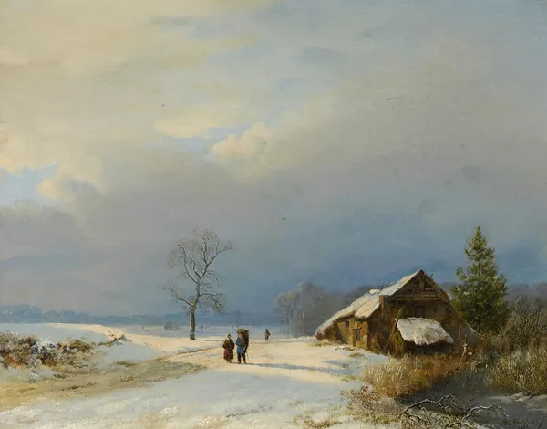 Dutch winter in the Gooi av Barend Cornelis Koekkoek
