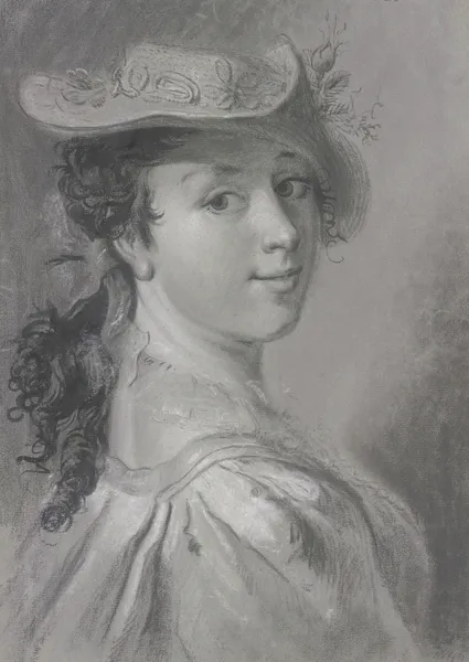 A Young Woman as a Personification of Spring av Cornelis Troost
