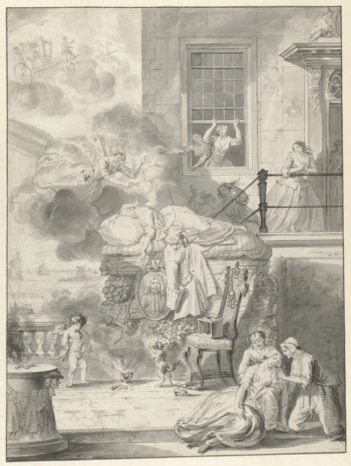 Dido’s dood av Cornelis Troost