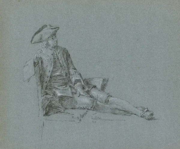 Kavalier auf einer Chaiselongue av Cornelis Troost