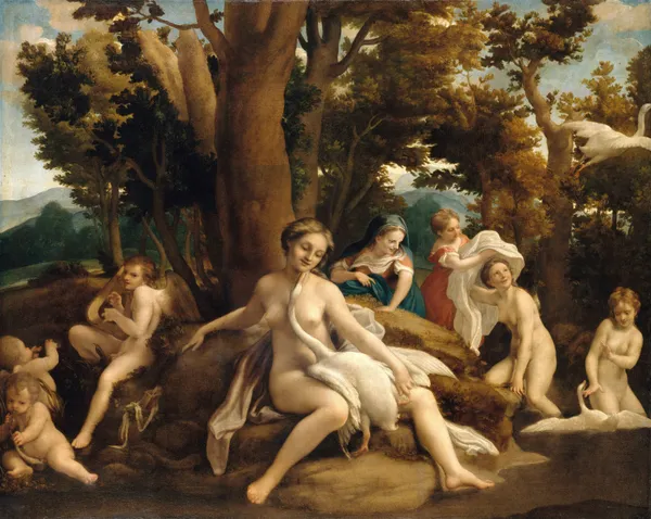 Leda and the Swan av Correggio