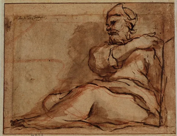 Seated Figure, facing left av Correggio