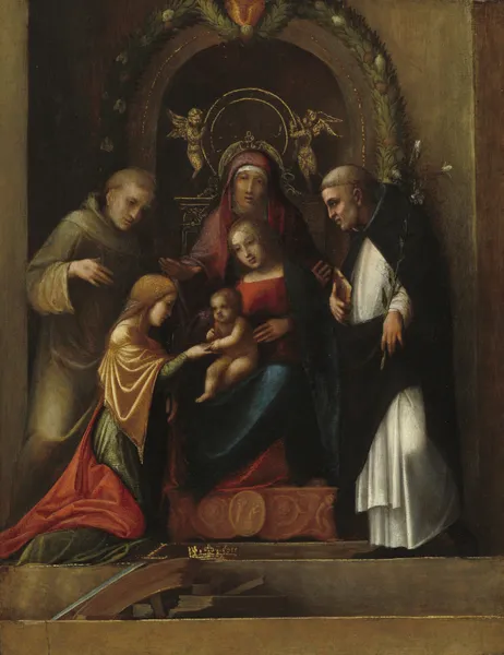 The Mystic Marriage of Saint Catherine av Correggio