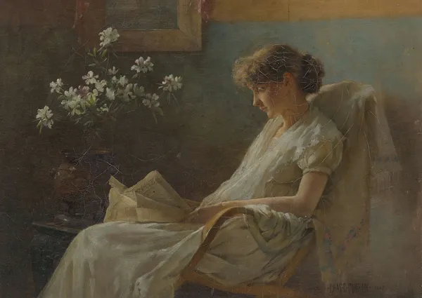 A Comfortable Corner av Charles Courtney Curran