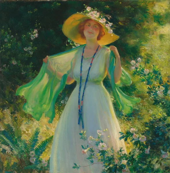 Path Of Flowers av Charles Courtney Curran