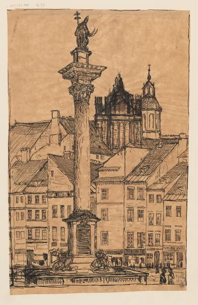 Sigismund’s Column in Warsaw av Feliks Jabłczyński