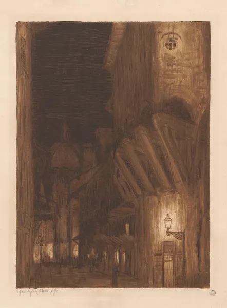 Street in Bologne av Feliks Jabłczyński
