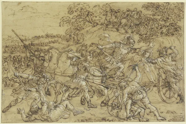 The Battle of Alexander at Issus av Pietro da Cortona