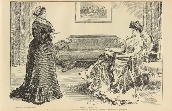 A careful daughter av Charles Dana Gibson
