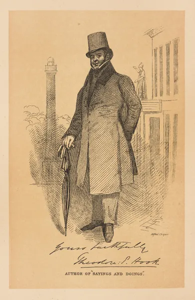 Theodore E. Hook, author of ‘Sayings and Doings’ av Daniel Maclise