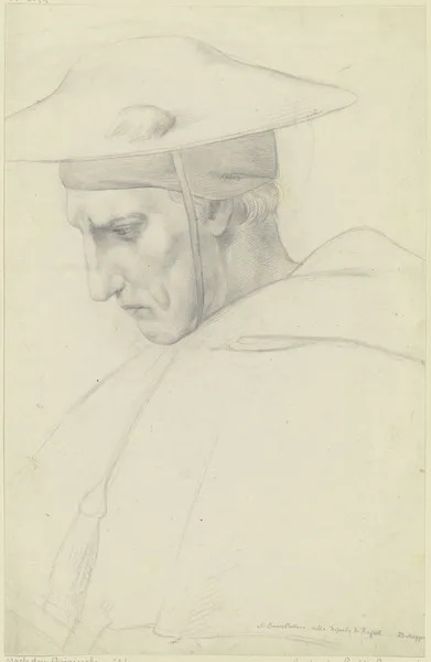 Der Heilige Bonaventura aus Raffaels Disputa av Moritz Daniel Oppenheim