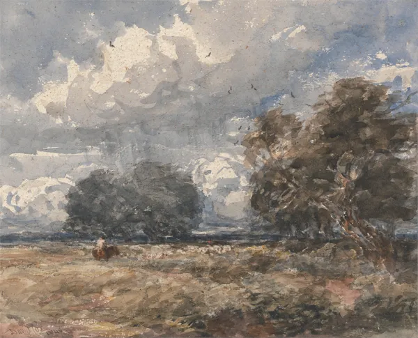 Shepherding the Flock, Windy Day av David Cox