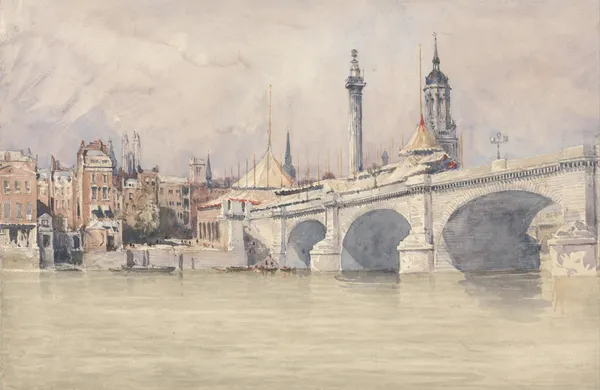 The Opening of the New London Bridge av David Cox