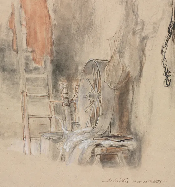 Study for “The Peep-O’-Day Boys’ Cabin, in the West of Ireland” (“The Sleeping Whiteboy”) av Sir David Wilkie