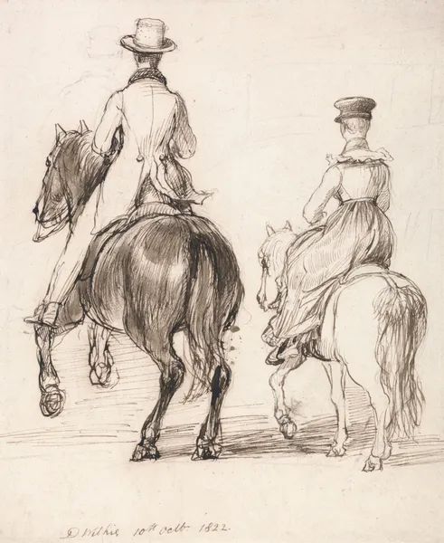 Two Riders Seen from Behind av Sir David Wilkie