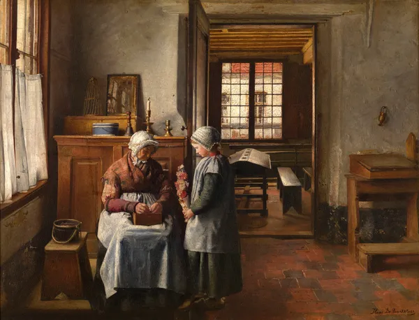 Grandmother’s Feast av Henri de Braekeleer