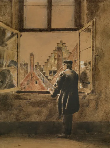 Man at the Window av Henri de Braekeleer