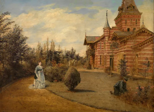 The Country House of Gustave Coûteaux av Henri de Braekeleer