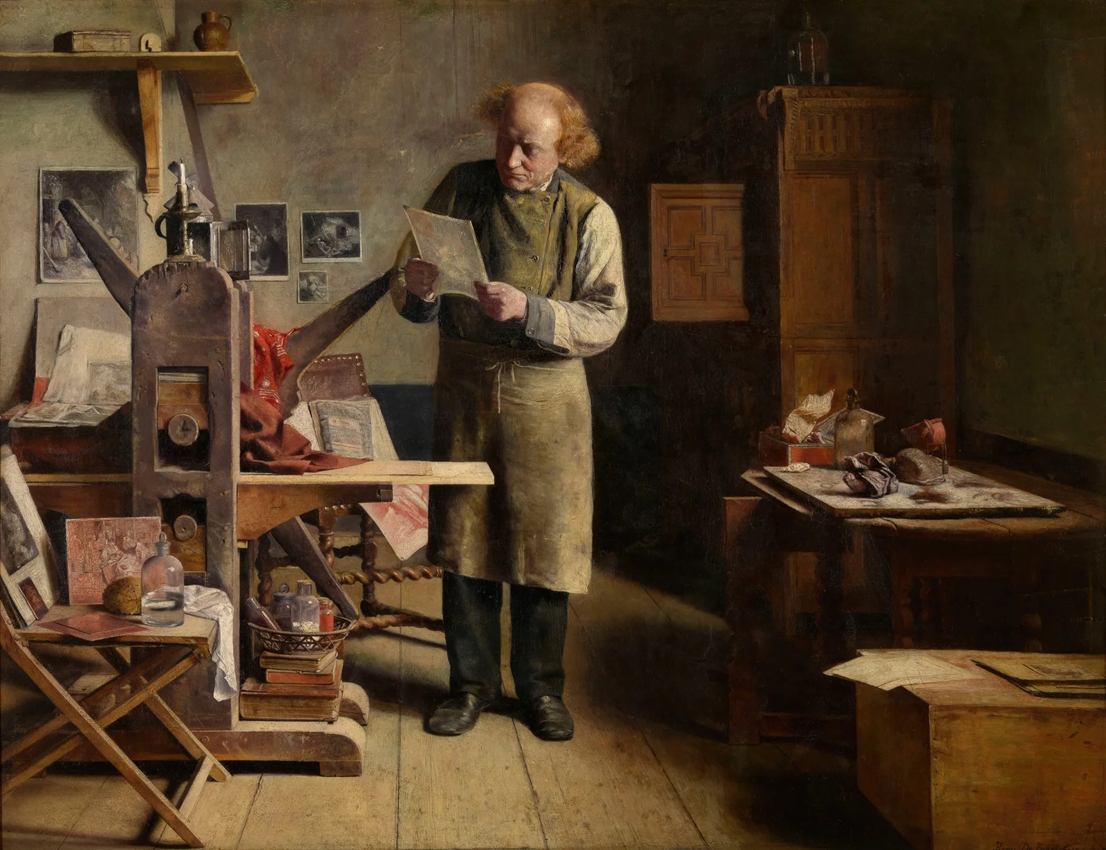 The Plate Printer av Henri de Braekeleer