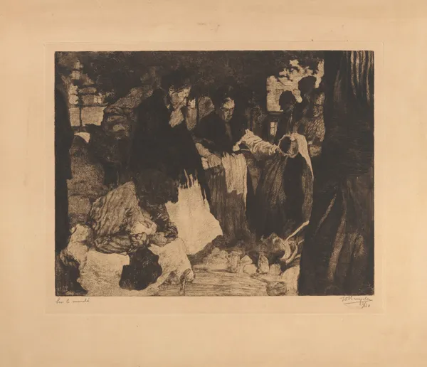 Market in Ghent (Saint-Jacobs) av Jules De Bruycker