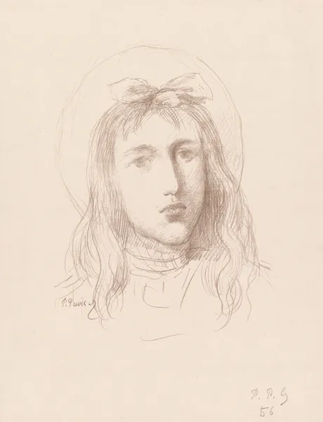 Tête de Jeune Fille av Pierre Puvis de Chavannes
