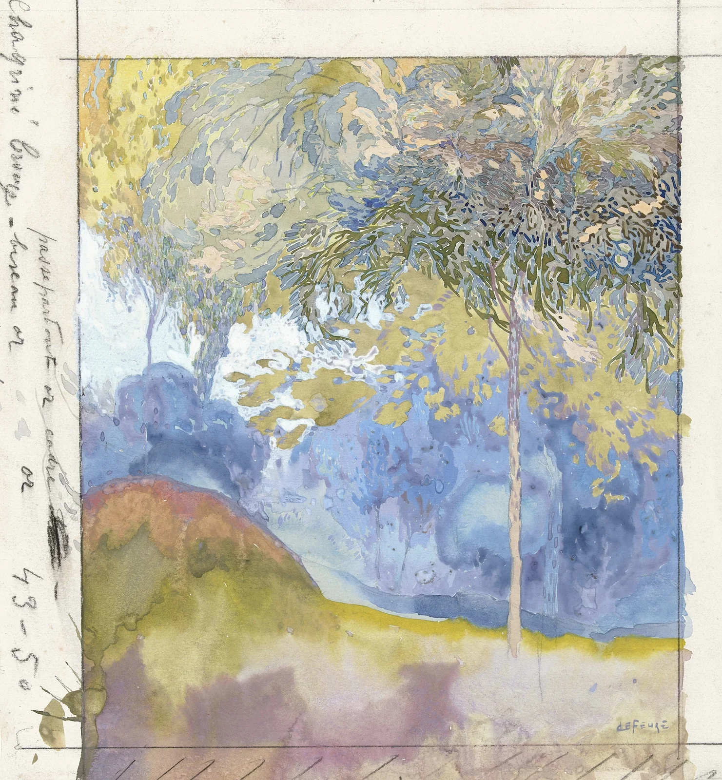 Boomrijk landschap av Georges de Feure