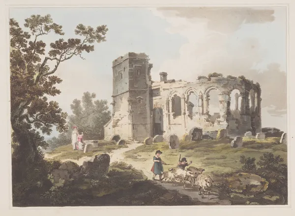 Ruin at Basingstoke av Philip James de Loutherbourg