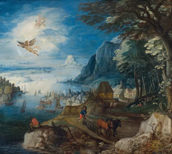 Landscape with the Fall of Icarus av Joos de Momper