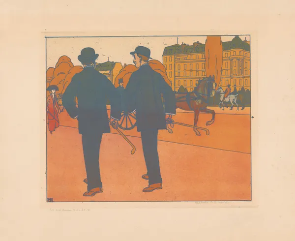 Les Marcheurs (20th century) av Bernard Boutet de Monvel