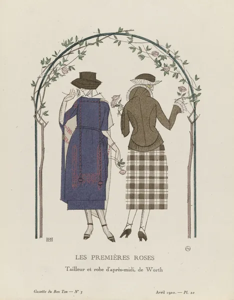 Les premières roses, Tailleur et robe d’après-midi, de Worth av Bernard Boutet de Monvel