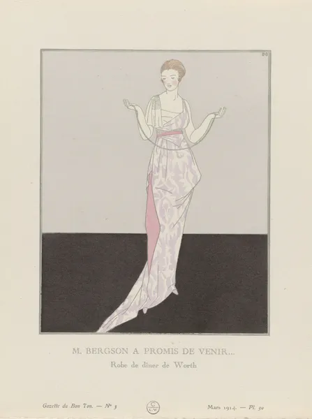 M. Bergson a promis de venir, Robe de dîner de Worth av Bernard Boutet de Monvel