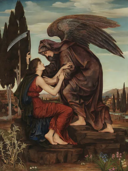 Angel of death av Evelyn De Morgan