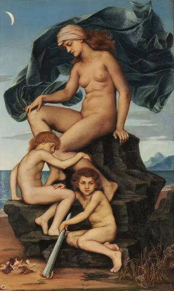 Sleep and Death, the Children of the Night av Evelyn De Morgan