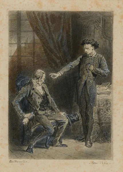 Marius confond Thénardier Bouteille d’encre qui ne réussit qu’à blanchir av Alphonse Marie de Neuville