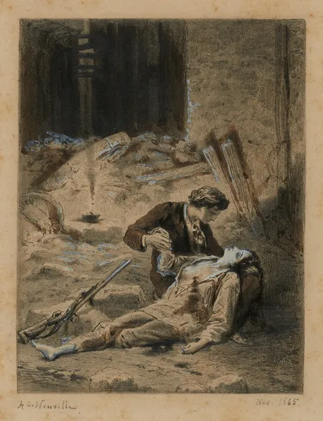 Mort d’Eponine L’Agonie de la mort après l’agonie de la vie av Alphonse Marie de Neuville