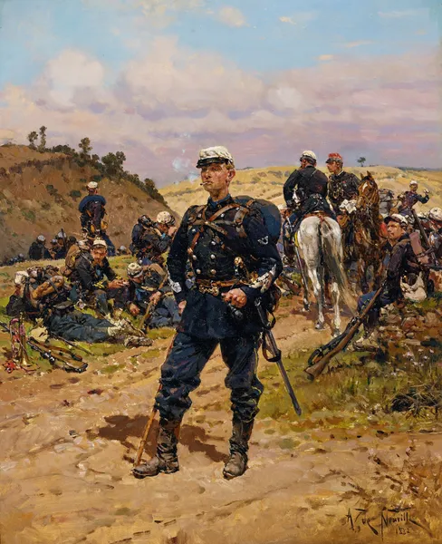 Sergent major de chasseur à pied av Alphonse Marie de Neuville