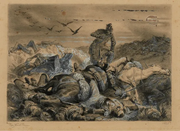 Waterloo La Champ de bataille la nuit av Alphonse Marie de Neuville