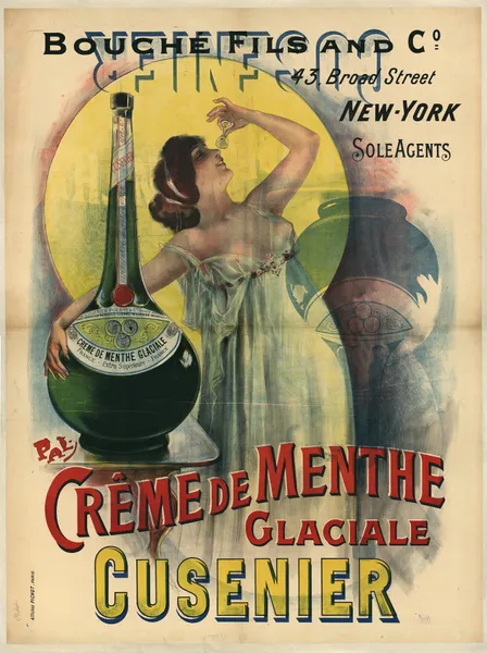 Bouchée fils and C°. New York sole Agents Crème de menthe glaciale Cusenier av Pal (Jean de Paleologue)