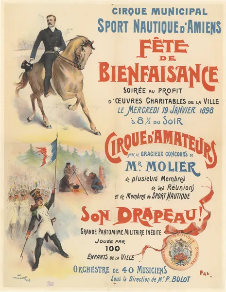 Cirque municipal, sport nautique d’Amiens. Fête de bienfaisance.le mercredi 19 janvier 1898 av Pal (Jean de Paleologue)