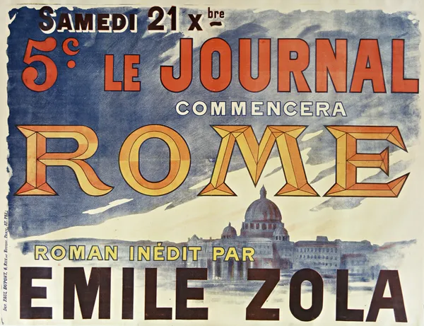Samedi 21 Xbre [décembre] Le Journal commencera Rome, roman inédit par Emile Zola av Pal (Jean de Paleologue)