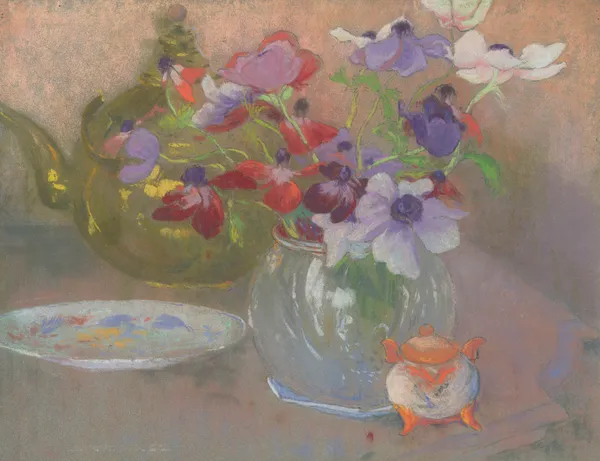 Still Life with Flowers. (20th century) av Rodolphe De Saegher