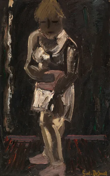 White Shirt on Black Ground av Gustave De Smet