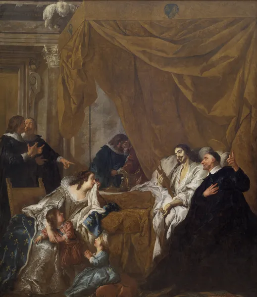 St Vincent De Paul At The Deathbed Of Louis XIII (1730_1731) av Jean-François de Troy