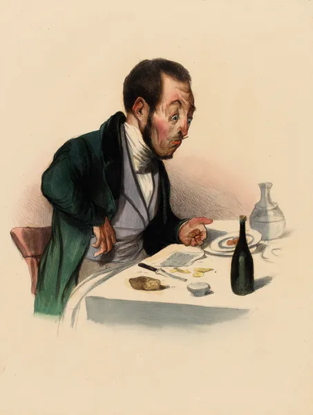 La carte à payer – et pas assez d’argent av Charles-Joseph Traviès de Villers