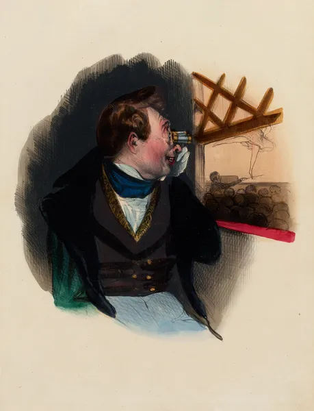 La loge grillée. The box grated av Charles-Joseph Traviès de Villers